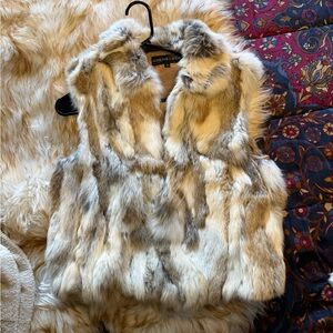 Adrienne Landau 100% Real Rabbit Fur Vest